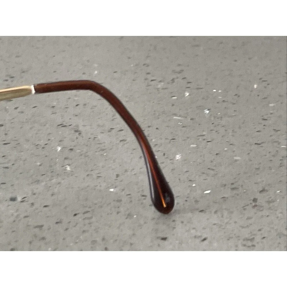 Luxottica 83 gepcopper Eyeglasses Frames ONLY Gold round Full Rim 46-20-130